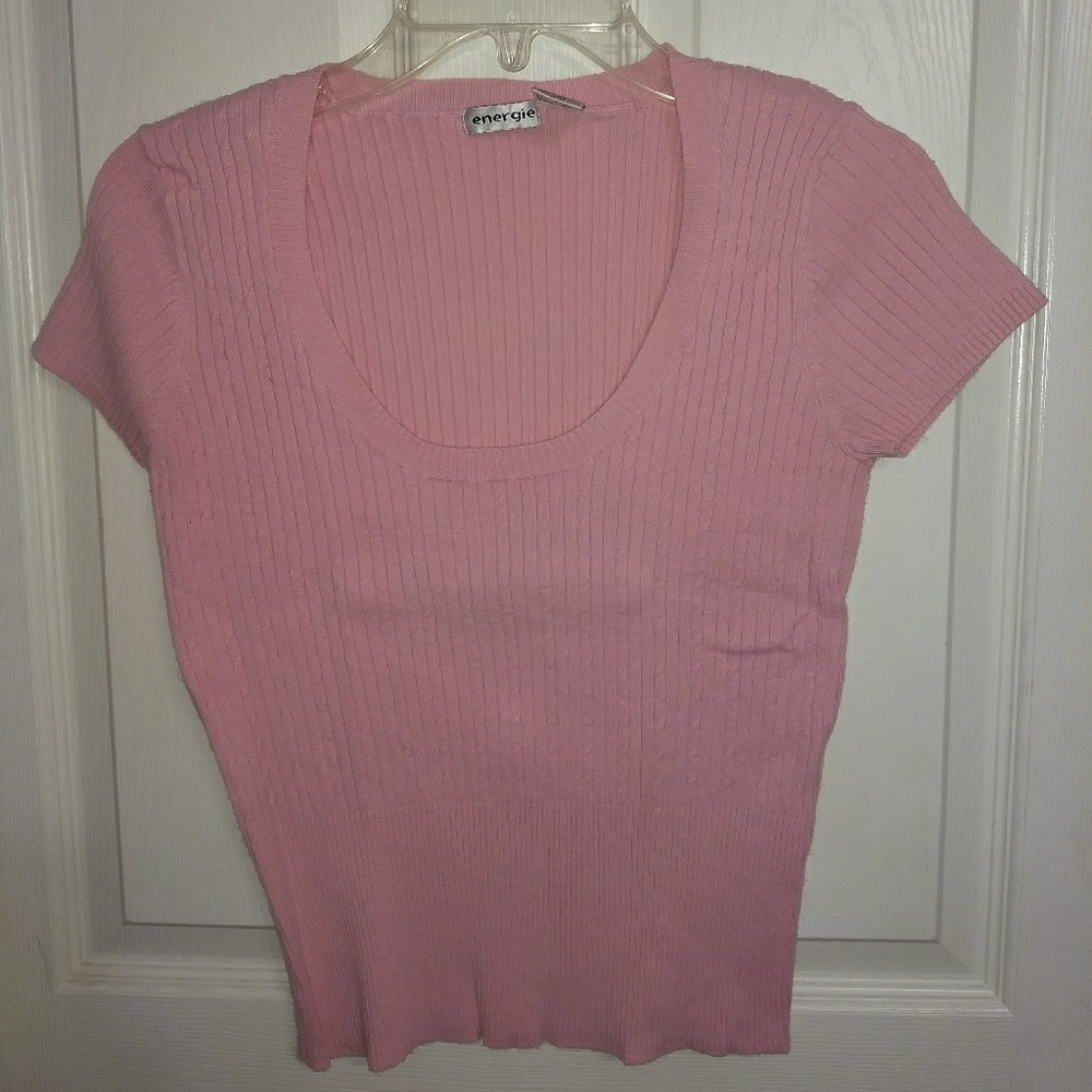 Energie pink short sleeve sweater